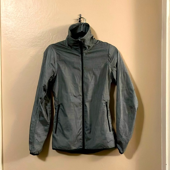 Nike Gray High Collar Lughtweight Jacket Convertible Vest XS - Picture 1 of 16